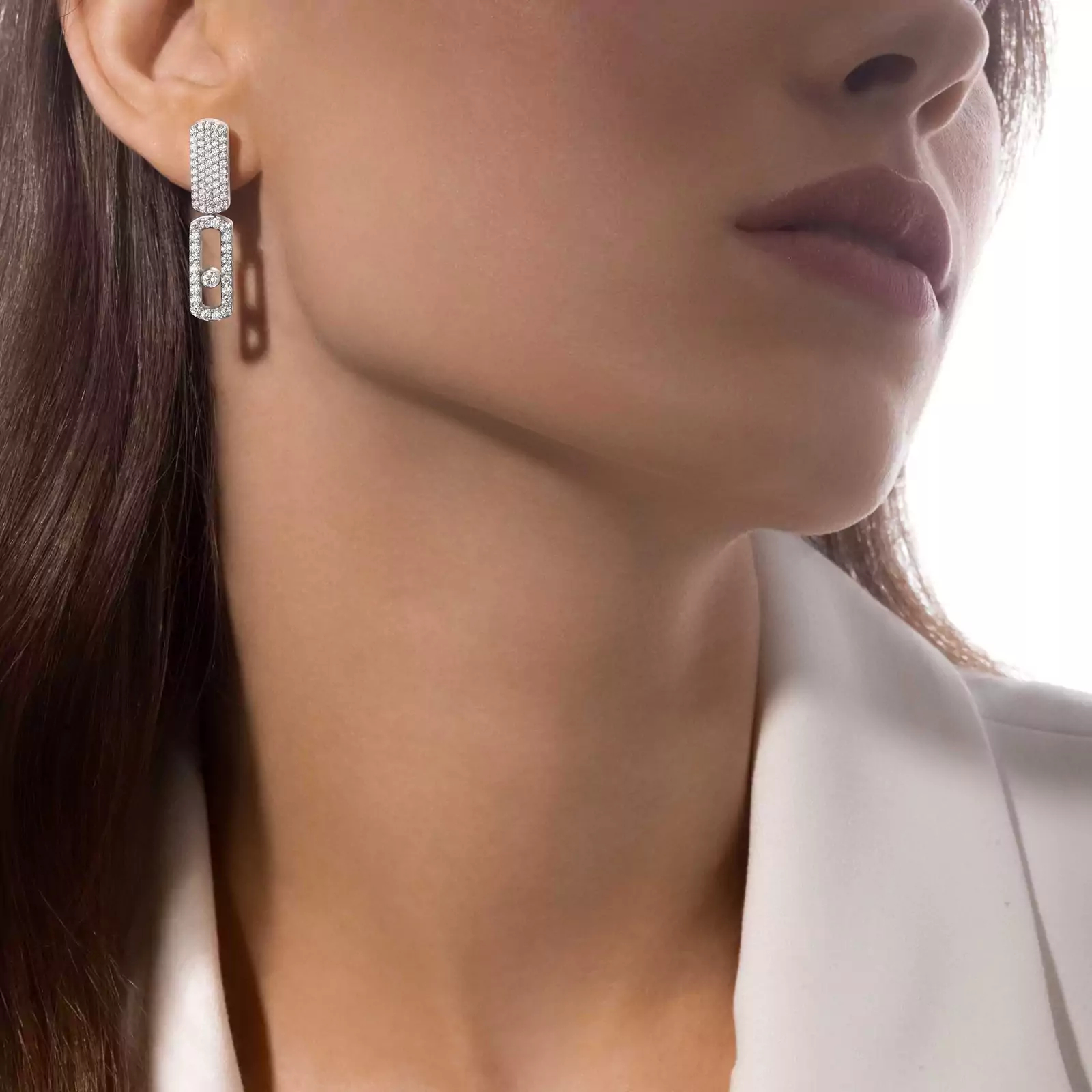 Women Jewellery  MESSIKA, Imperial Move LM White Gold Diamond Earrings, SKU: 13754-WG | watchphilosophy.co.uk