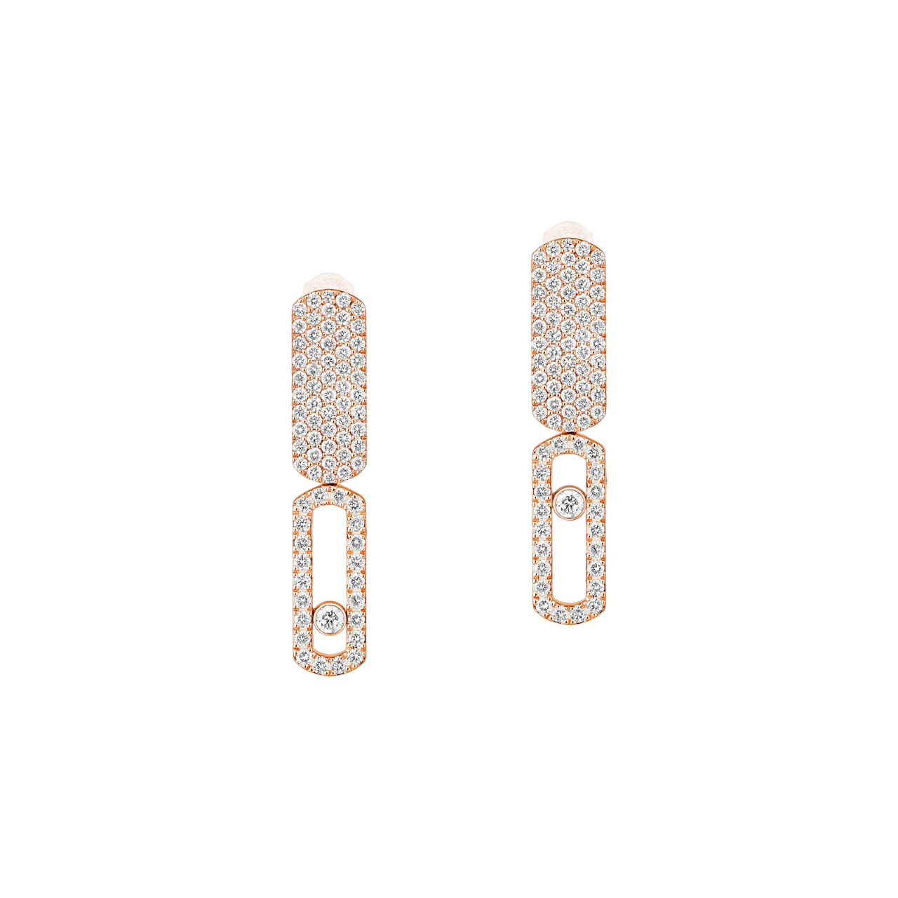 Women Jewellery  MESSIKA, Imperial Move SM Pink Gold Diamond Earrings, SKU: 13930-PG | watchphilosophy.co.uk