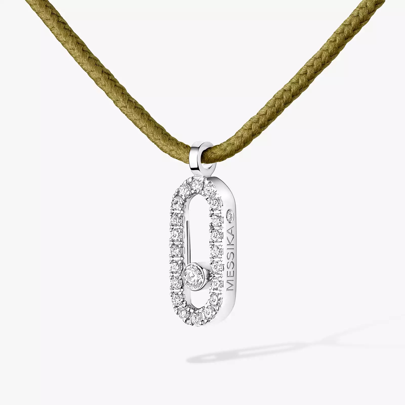 Women Jewellery  MESSIKA, Messika Care(s) Khaki Cord Pave Necklace, SKU: 14103-WG | watchphilosophy.co.uk