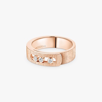 Women Jewellery / Unisex MESSIKA, Move Noa Ciselé Pink Gold Diamond Ring, SKU: 14482-PG | watchphilosophy.co.uk