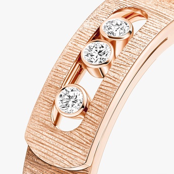 Women Jewellery / Unisex MESSIKA, Move Noa Ciselé Pink Gold Diamond Ring, SKU: 14482-PG | watchphilosophy.co.uk