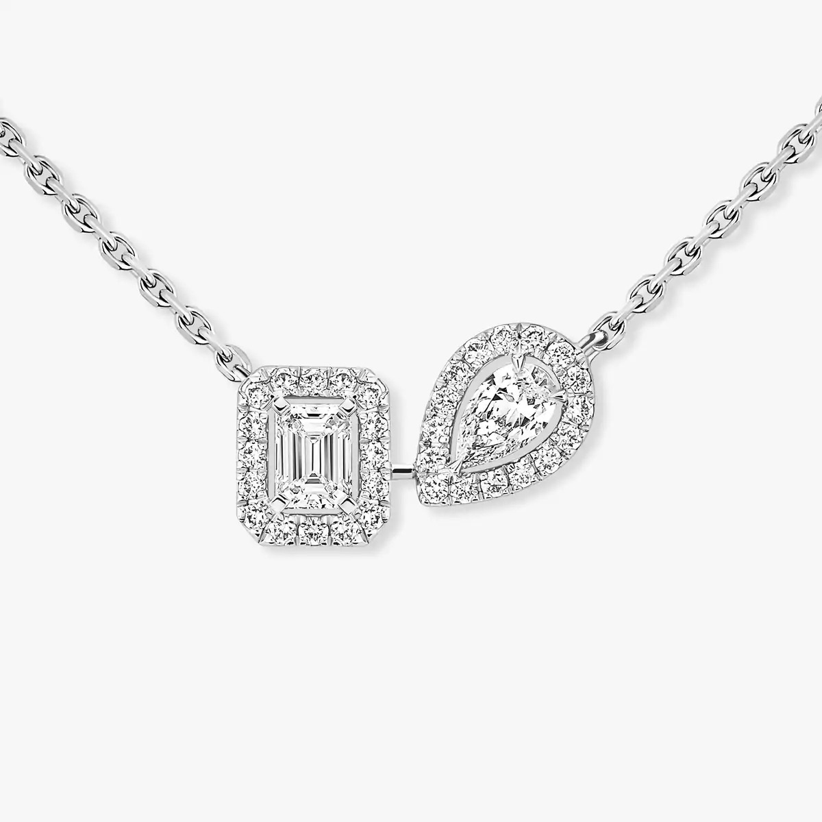 Women Jewellery  MESSIKA, My Twin Toi & Moi White Gold Diamond Necklace, SKU: 14534-WG | watchphilosophy.co.uk