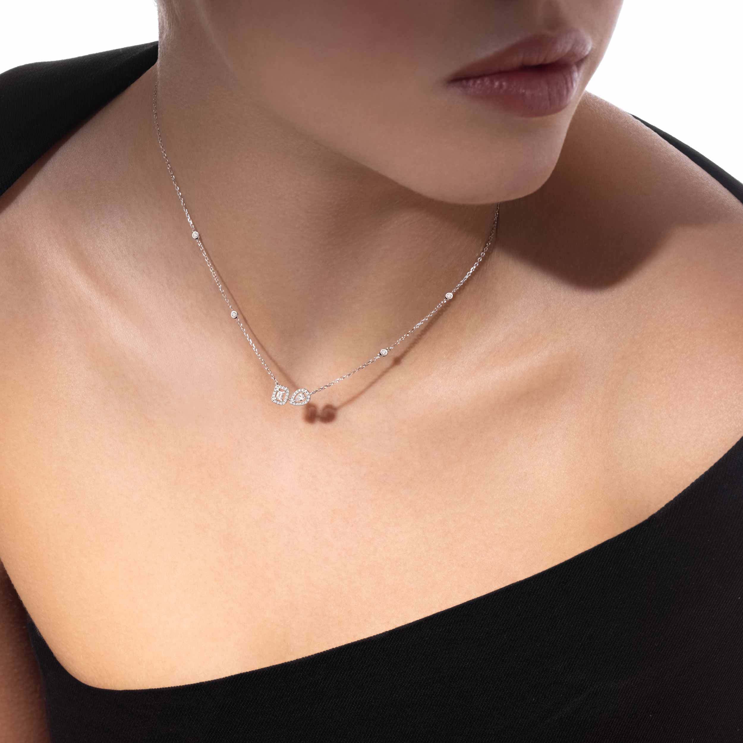 Women Jewellery  MESSIKA, My Twin Toi & Moi White Gold Diamond Necklace, SKU: 14534-WG | watchphilosophy.co.uk