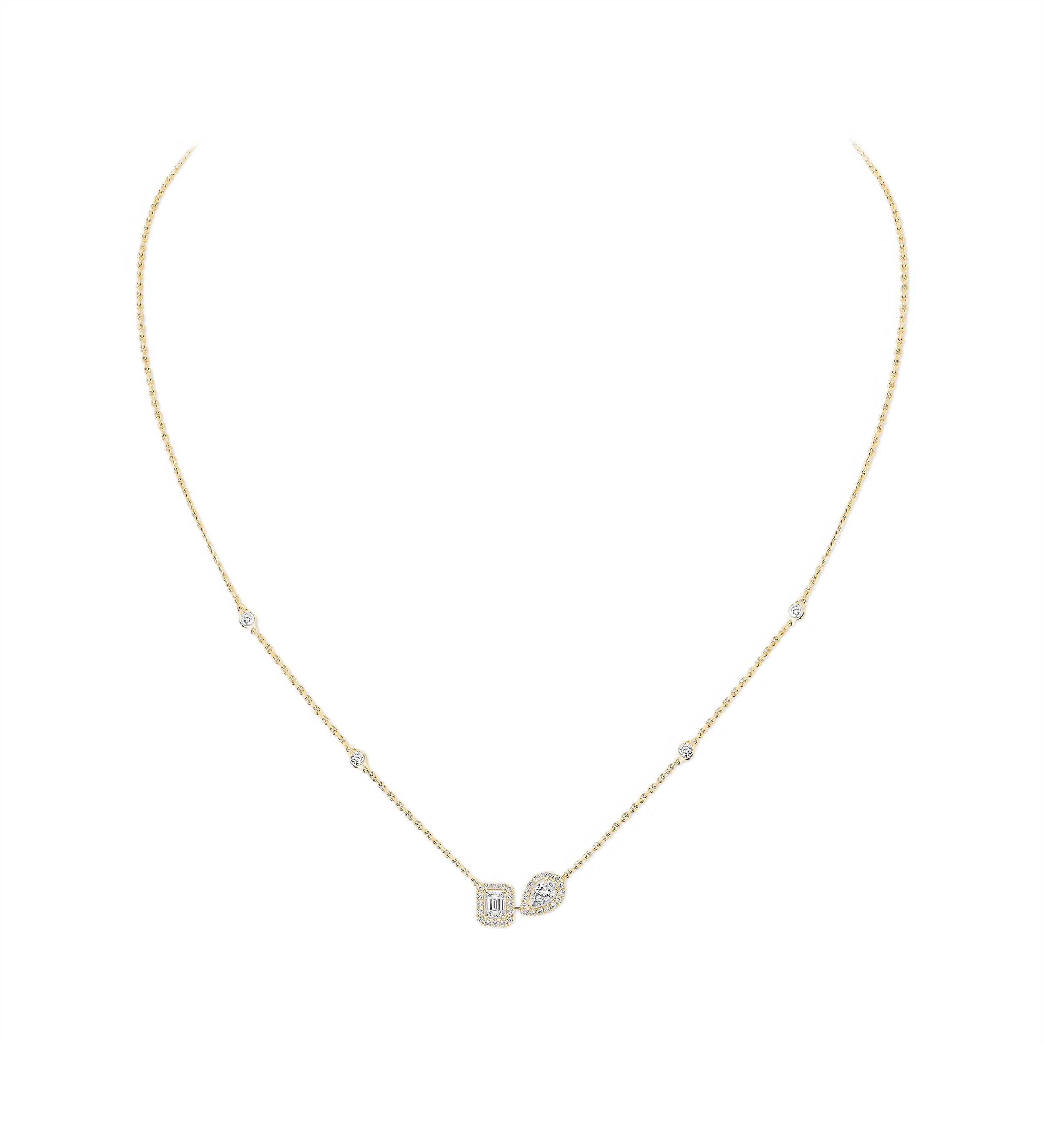 Women Jewellery  MESSIKA, My Twin Toi & Moi Yellow Gold Diamond Necklace, SKU: 14534-YG | watchphilosophy.co.uk
