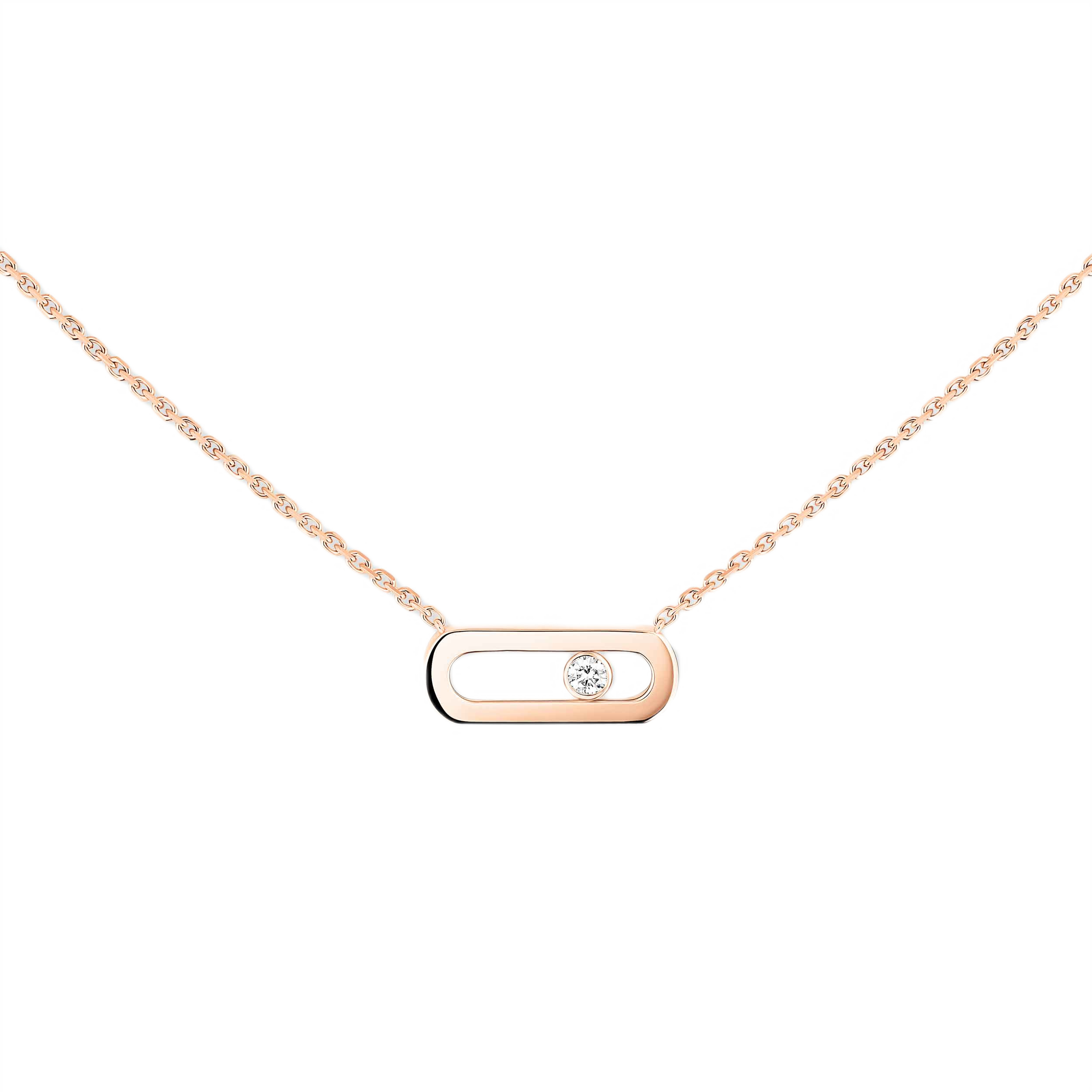 Women Jewellery  MESSIKA, Move Uno Pink Gold Diamond Necklace, SKU: 14613-PG | watchphilosophy.co.uk
