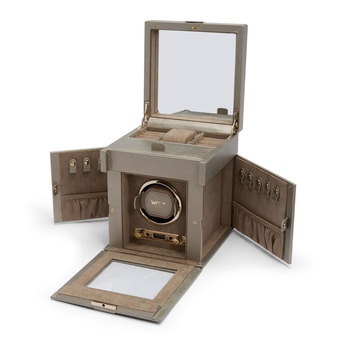  WOLF 1834, Palermo Single Watch Winder With Jewellery Storage, SKU: 213778 | watchphilosophy.co.uk