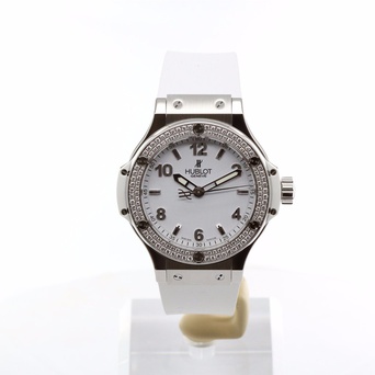 Ladies' watch  HUBLOT, Big Bang Steel White Diamonds / 38mm, SKU: 361.SE.2010.RW.1104 | watchphilosophy.co.uk