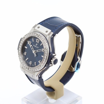 Ladies' watch  HUBLOT, Big Bang Steel Blue Diamonds / 38mm, SKU: 361.SX.7170.LR.1204 | watchphilosophy.co.uk