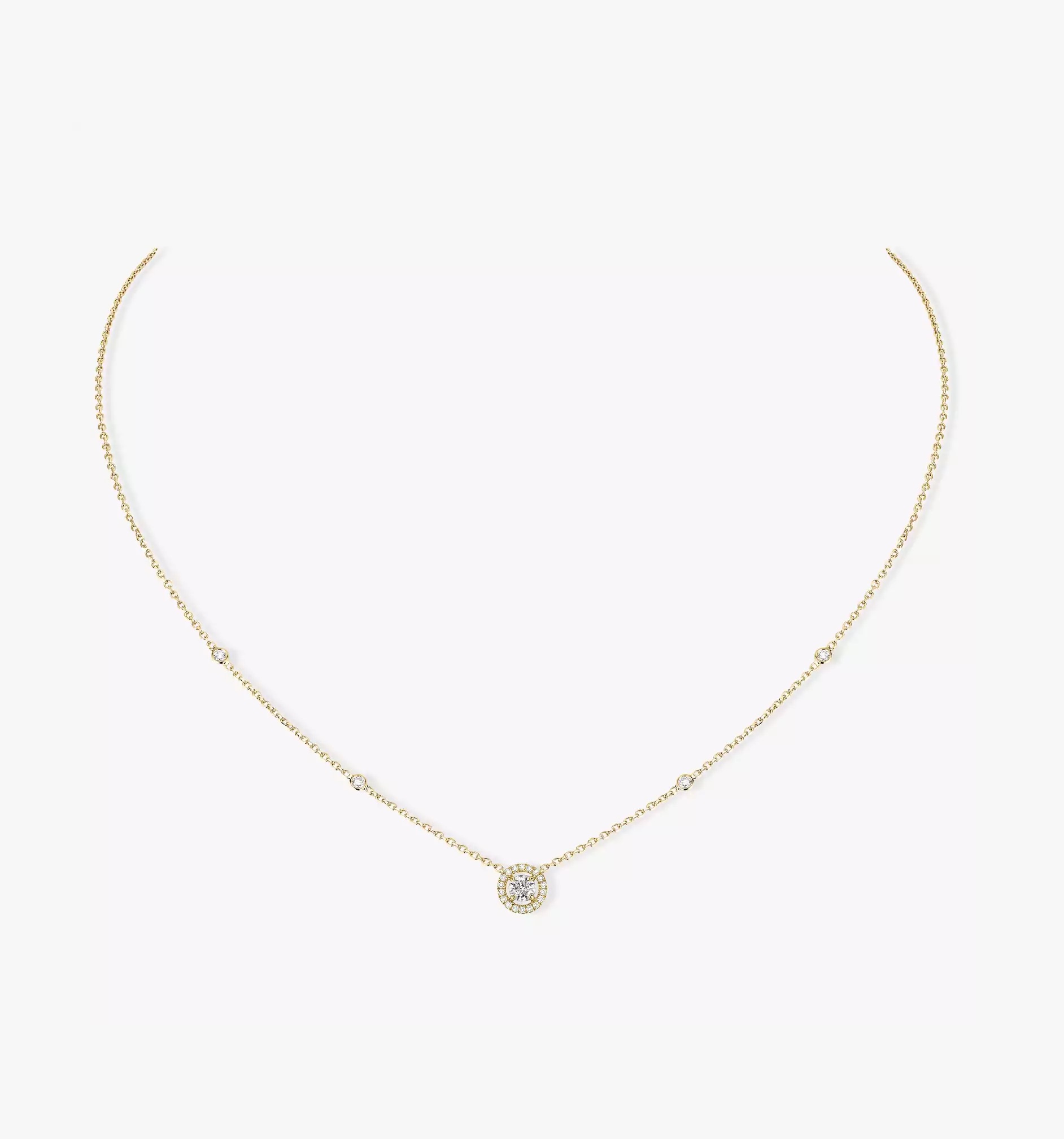 Women Jewellery  MESSIKA, Joy Rond 0.20ct Diamond Yellow Gold Necklace, SKU: 4281-YG | watchphilosophy.co.uk