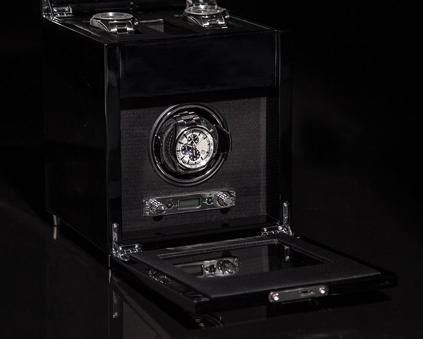  WOLF 1834, Savoy Single Watch Winder With Storage, SKU: 454570 | watchphilosophy.co.uk