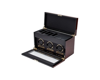  WOLF 1834, Savoy Triple Watch Winder With Storage, SKU: 454710 | watchphilosophy.co.uk