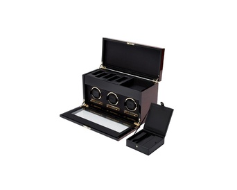  WOLF 1834, Savoy Triple Watch Winder With Storage, SKU: 454710 | watchphilosophy.co.uk