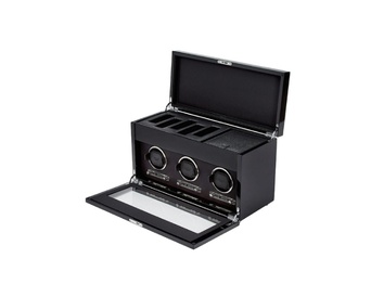  WOLF 1834, Savoy Triple Watch Winder With Storage, SKU: 454770 | watchphilosophy.co.uk