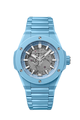 Men's watch / unisex  HUBLOT, Big Bang Integrated Time Only Sky Blue Indigo Ceramic / 40mm, SKU: 456.EX.5120.EX | watchphilosophy.co.uk