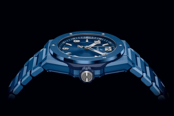 Men's watch / unisex  HUBLOT, Big Bang Integrated Time Only Blue Magic / 38mm, SKU: 457.EX.7170.EX | watchphilosophy.co.uk