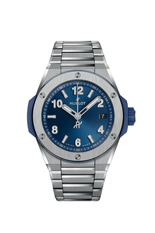 Men's watch / unisex  HUBLOT, Big Bang Integrated Time Only Titanium Blue / 38mm, SKU: 457.NX.7170.NX | watchphilosophy.co.uk