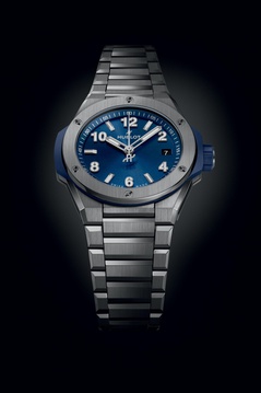 Men's watch / unisex  HUBLOT, Big Bang Integrated Time Only Titanium Blue / 38mm, SKU: 457.NX.7170.NX | watchphilosophy.co.uk