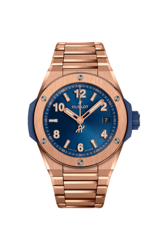 Men's watch / unisex  HUBLOT, Big Bang Integrated Time Only King Gold Blue / 38mm, SKU: 457.OX.7180.OX | watchphilosophy.co.uk