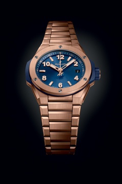 Men's watch / unisex  HUBLOT, Big Bang Integrated Time Only King Gold Blue / 38mm, SKU: 457.OX.7180.OX | watchphilosophy.co.uk