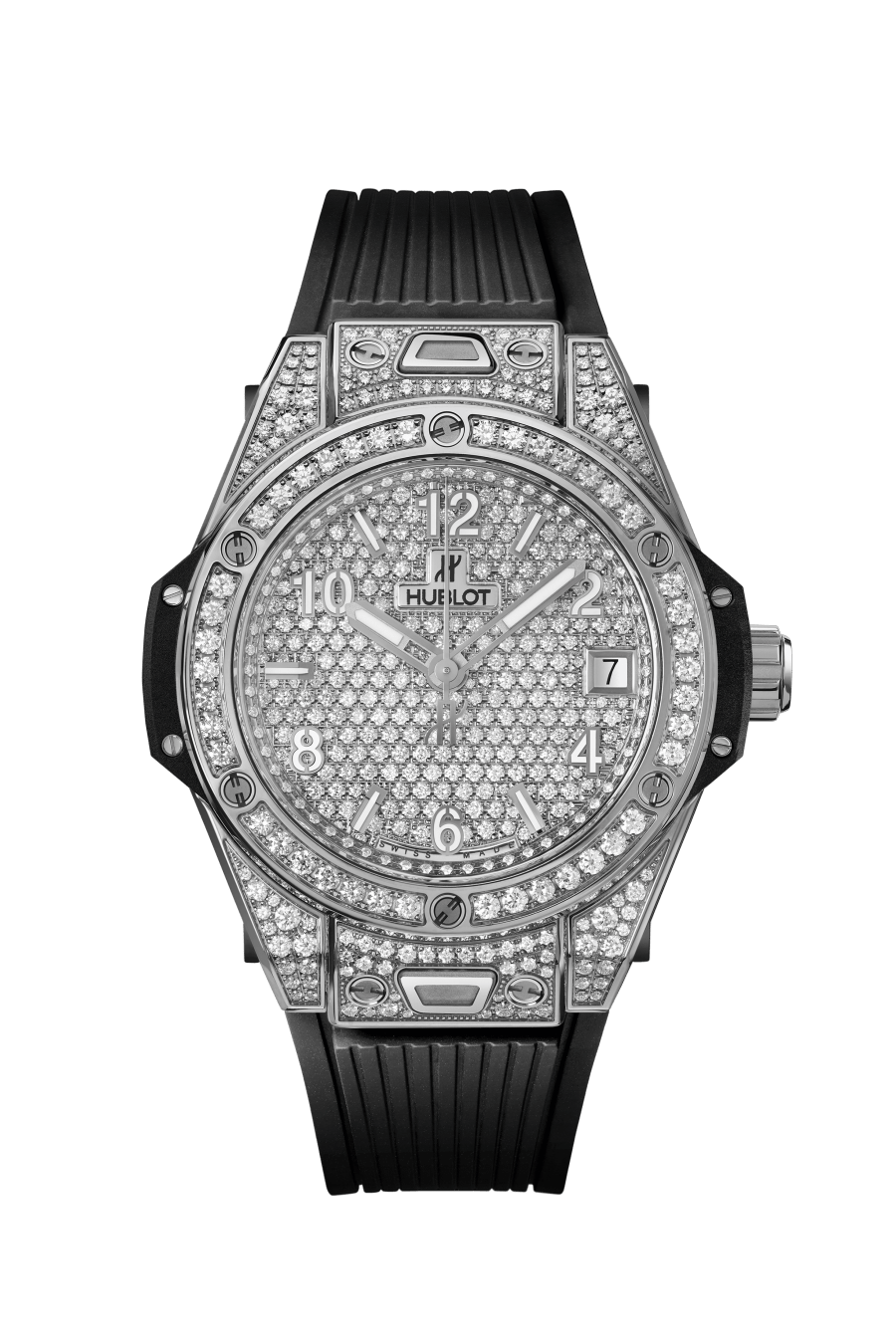 Men's watch / unisex  HUBLOT, One Click Steel Full Pave / 39mm, SKU: 465.SX.9010.RX.1604 | watchphilosophy.co.uk