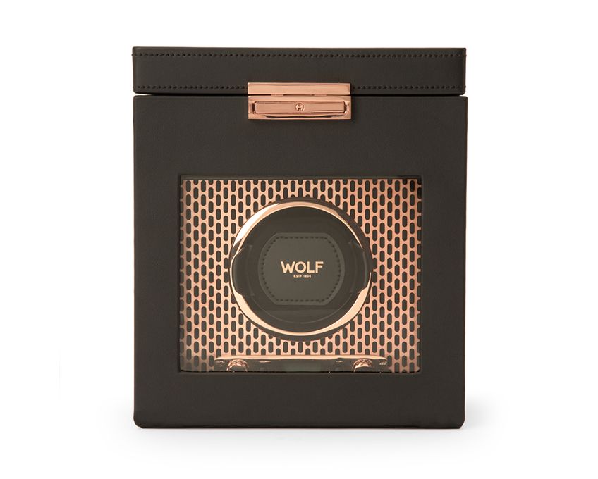  WOLF 1834, Axis Single Watch Winder With Storage, SKU: 469216 | watchphilosophy.co.uk