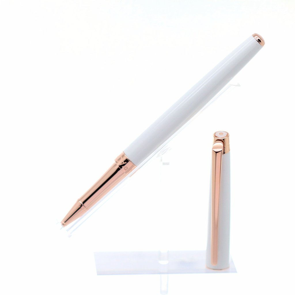  CARAN D’ACHE, Léman Slim White Rose Gold Roller Pen, SKU: 4771.001 | watchphilosophy.co.uk