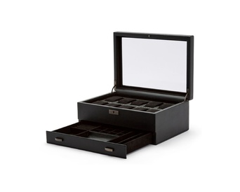  WOLF 1834, Axis 10pc Watch Box With Drawer, SKU: 488203 | watchphilosophy.co.uk