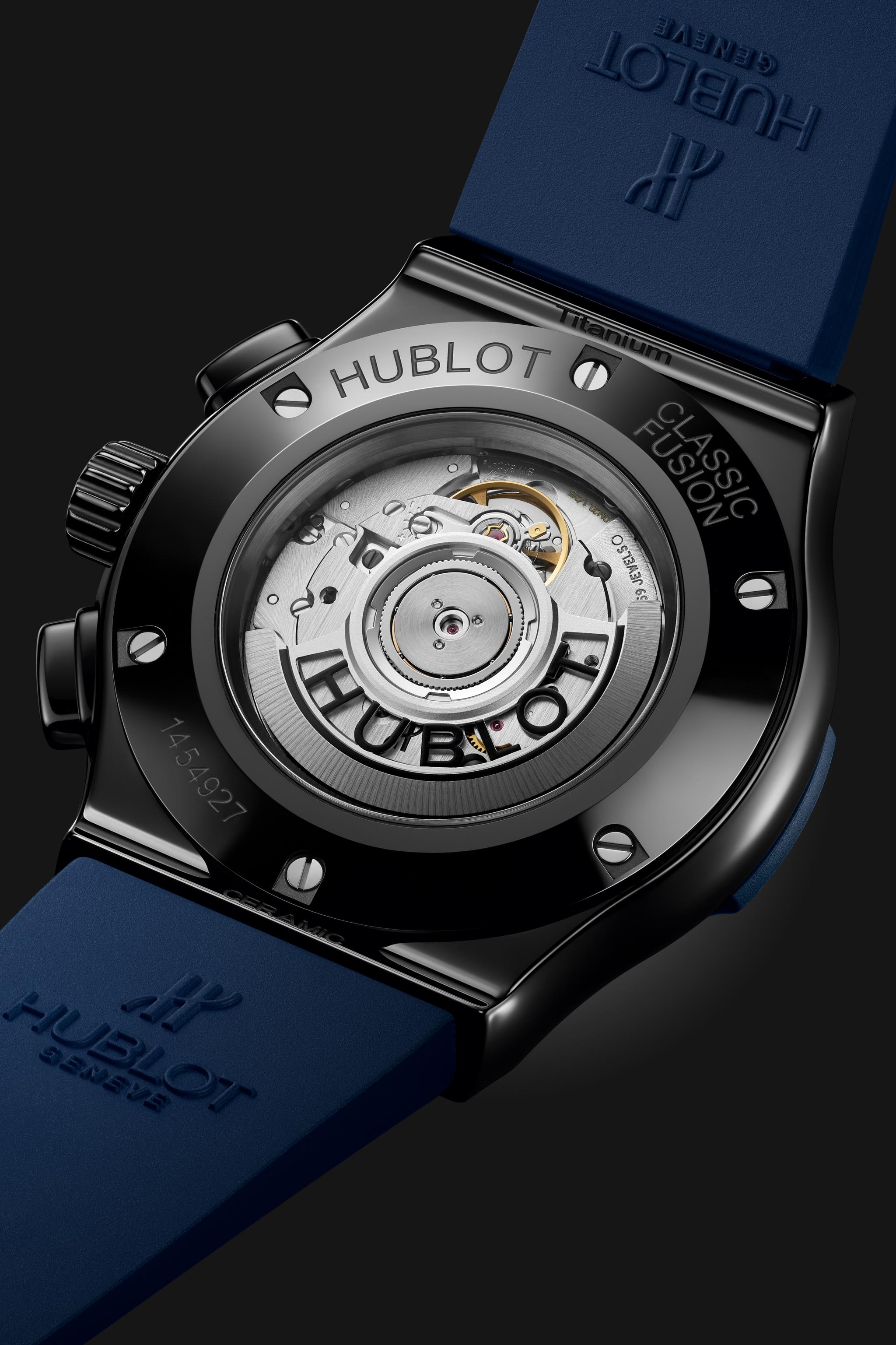 Men's watch / unisex  HUBLOT, Classic Fusion Ceramic Blue Chronograph / 45mm, SKU: 521.CM.7170.RX | watchphilosophy.co.uk