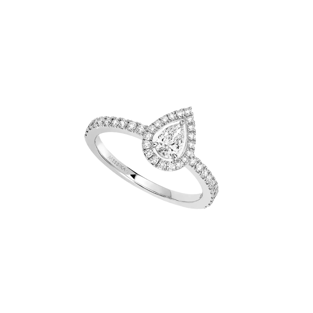 Women Jewellery  MESSIKA, Joy Pear Cut Diamond White Gold Ring, SKU: 5220-WG | watchphilosophy.co.uk