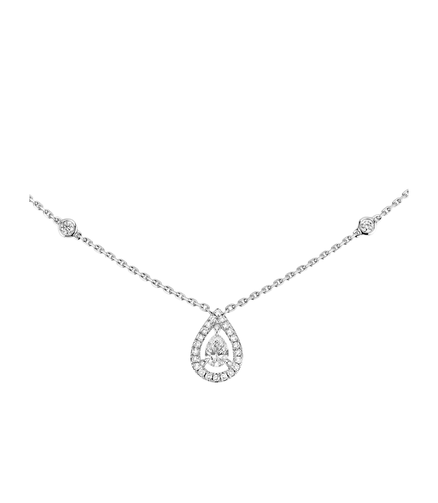 Women Jewellery  MESSIKA, Joy Pear 0.25ct White Gold Diamond Necklace, SKU: 5224-WG | watchphilosophy.co.uk