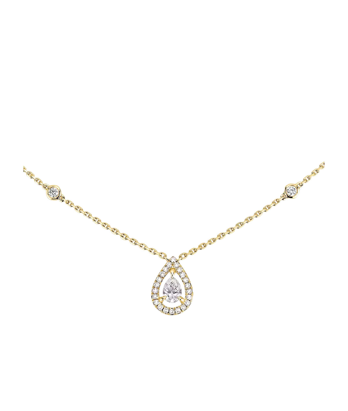 Women Jewellery  MESSIKA, Joy Pear 0.25ct Yellow Gold Diamond Necklace, SKU: 5224-YG | watchphilosophy.co.uk