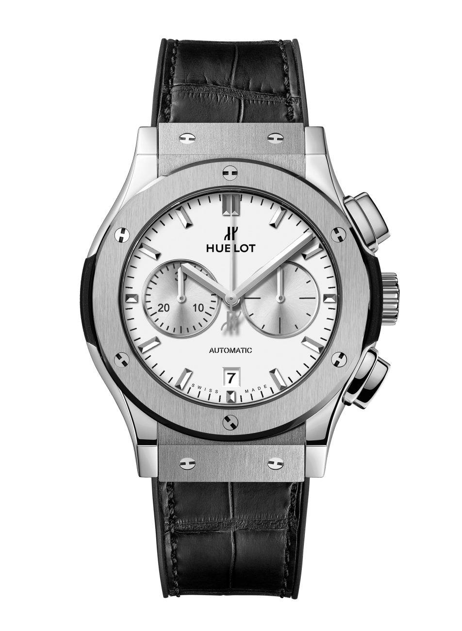 Men's watch / unisex  HUBLOT, Classic Fusion Chronograph Titanium Opalin / 42mm, SKU: 541.NX.2611.LR | watchphilosophy.co.uk