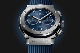 Men's watch / unisex  HUBLOT, Classic Fusion Chronograph Titanium Blue / 42mm, SKU: 541.NX.7170.RX | watchphilosophy.co.uk