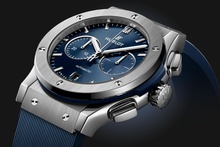 Men's watch / unisex  HUBLOT, Classic Fusion Chronograph Titanium Blue / 42mm, SKU: 541.NX.7170.RX | watchphilosophy.co.uk