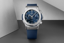 Men's watch / unisex  HUBLOT, Classic Fusion Chronograph Titanium Blue / 42mm, SKU: 541.NX.7170.RX | watchphilosophy.co.uk