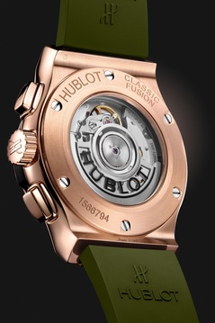 Men's watch / unisex  HUBLOT, Classic Fusion Chronograph King Gold Green  / 42mm, SKU: 541.OX.8980.RX | watchphilosophy.co.uk