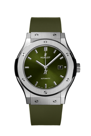 Men's watch / unisex  HUBLOT, Classic Fusion Titanium Green / 42mm, SKU: 542.NX.8970.RX | watchphilosophy.co.uk