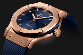 Men's watch / unisex  HUBLOT, Classic Fusion King Gold Blue / 42mm, SKU: 542.OX.7180.RX | watchphilosophy.co.uk