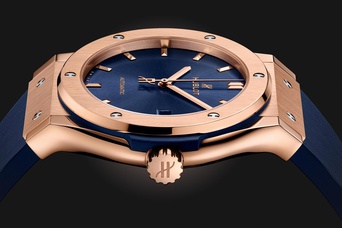 Men's watch / unisex  HUBLOT, Classic Fusion King Gold Blue / 42mm, SKU: 542.OX.7180.RX | watchphilosophy.co.uk