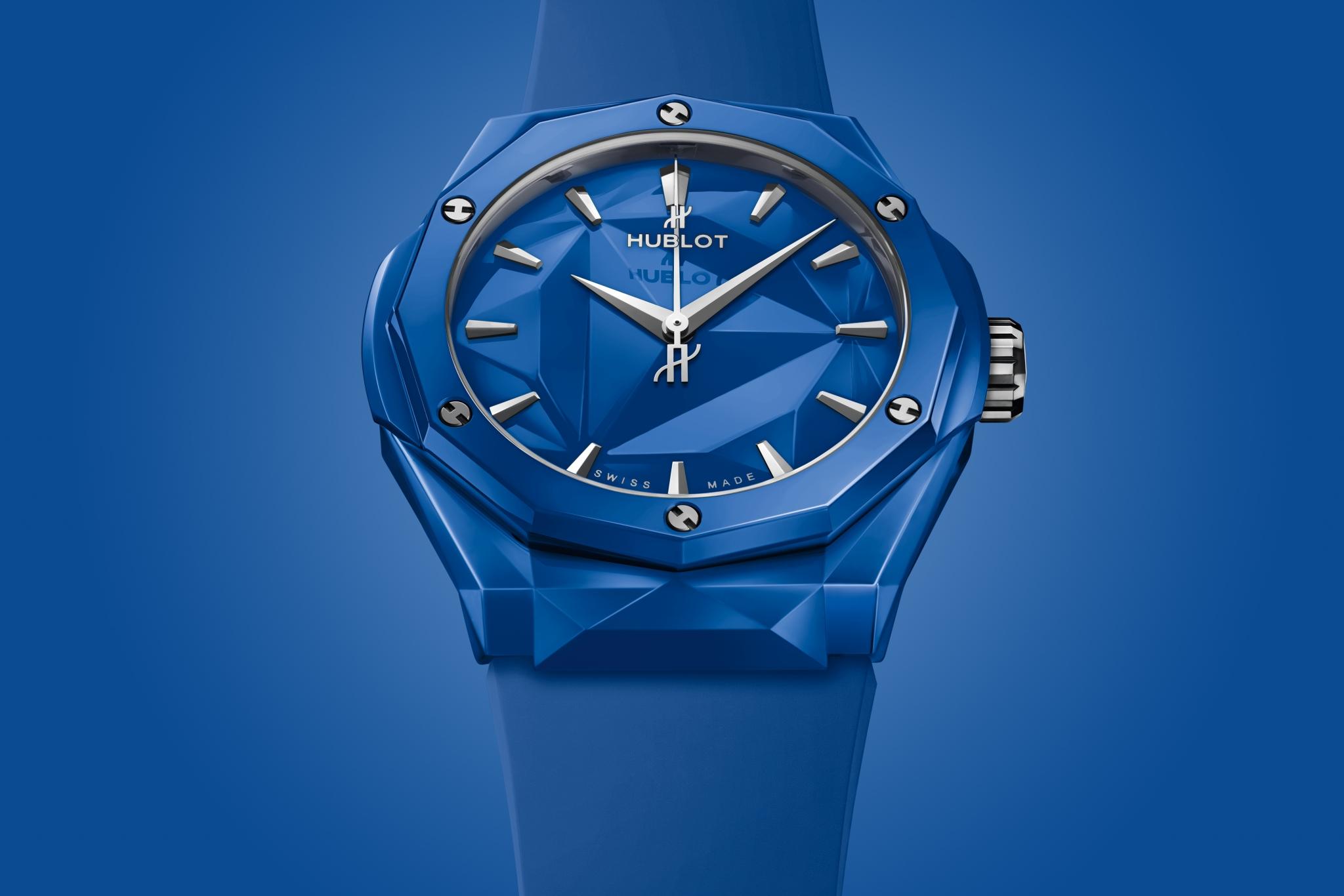 Men's watch / unisex  HUBLOT, Classic Fusion Orlinski Blue Ceramic / 40mm, SKU: 550.ES.5100.RX.ORL21 | watchphilosophy.co.uk