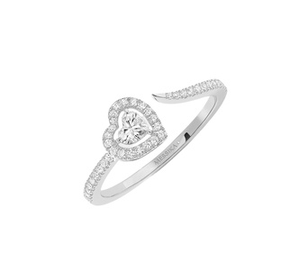 Women Jewellery  MESSIKA, Joy Cœur Pave-Set 0.15ct Diamond White Gold Ring, SKU: 11438-WG | watchphilosophy.co.uk