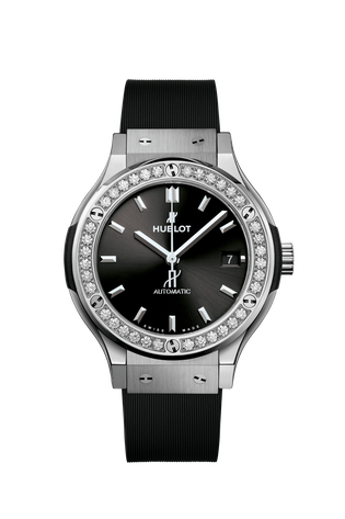 Men's watch / unisex  HUBLOT, Classic Fusion Titanium Diamonds / 38mm, SKU: 565.NX.1470.RX.1204 | watchphilosophy.co.uk