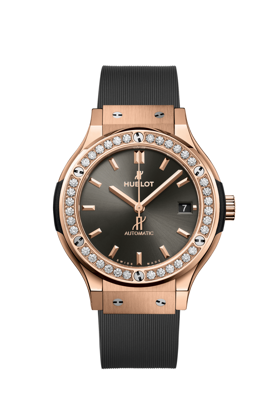 Men's watch / unisex  HUBLOT, Classic Fusion Racing Grey King Gold Diamonds / 38mm, SKU: 565.OX.7081.RX.1204 | watchphilosophy.co.uk