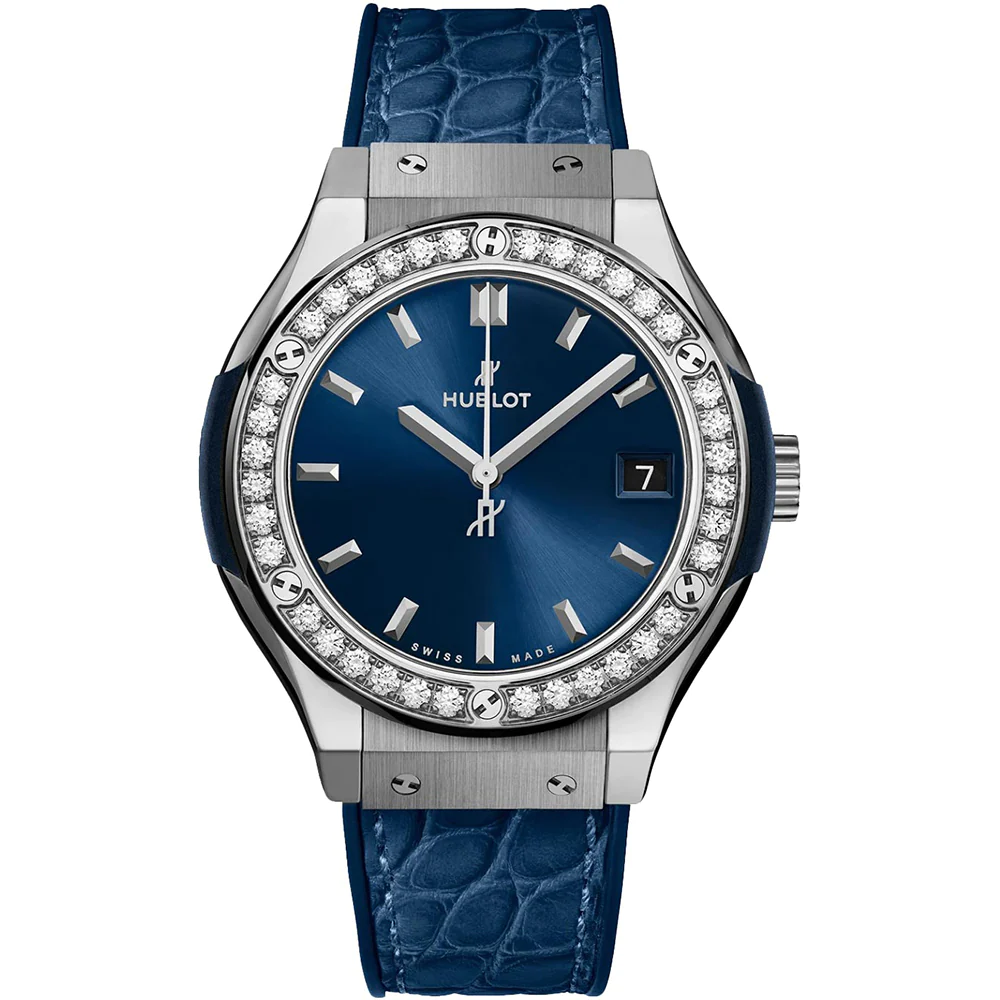 Ladies' watch  HUBLOT, Classic Fusion Titanium Diamonds / 33mm, SKU: 581.NX.7170.LR.1104 | watchphilosophy.co.uk