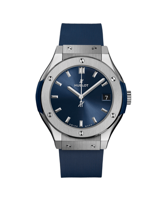 Ladies' watch  HUBLOT, Classic Fusion Titanium Blue / 33mm, SKU: 581.NX.7170.RX | watchphilosophy.co.uk