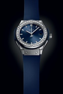 Ladies' watch  HUBLOT, Classic Fusion Titanium Blue Diamonds / 29mm, SKU: 591.NX.7170.RX.1204 | watchphilosophy.co.uk