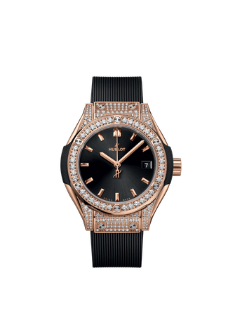 Ladies' watch  HUBLOT, Classic Fusion King Gold Pave / 29mm, SKU: 591.OX.1480.RX.1604 | watchphilosophy.co.uk