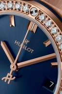 Ladies' watch  HUBLOT, Classic Fusion King Gold Blue Diamonds / 29mm, SKU: 591.OX.7180.RX.1204 | watchphilosophy.co.uk