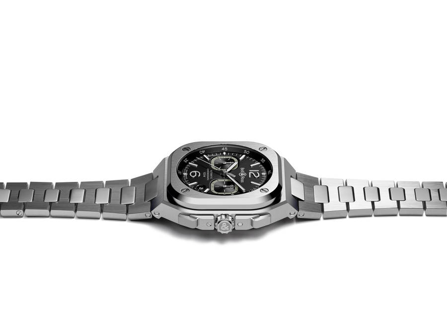 Men's watch / unisex  BELL & ROSS, BR 05 Chrono Black Steel / 42mm, SKU: BR05C-BL-ST/SST | watchphilosophy.co.uk