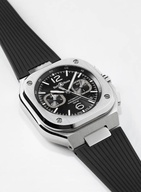 Men's watch / unisex  BELL & ROSS, BR 05 Chrono Black Steel / 42mm, SKU: BR05C-BLC-ST/SRB | watchphilosophy.co.uk